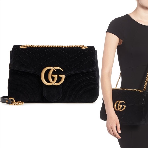 GUCCI medium marmont velvet bag - Picture 1 of 14
